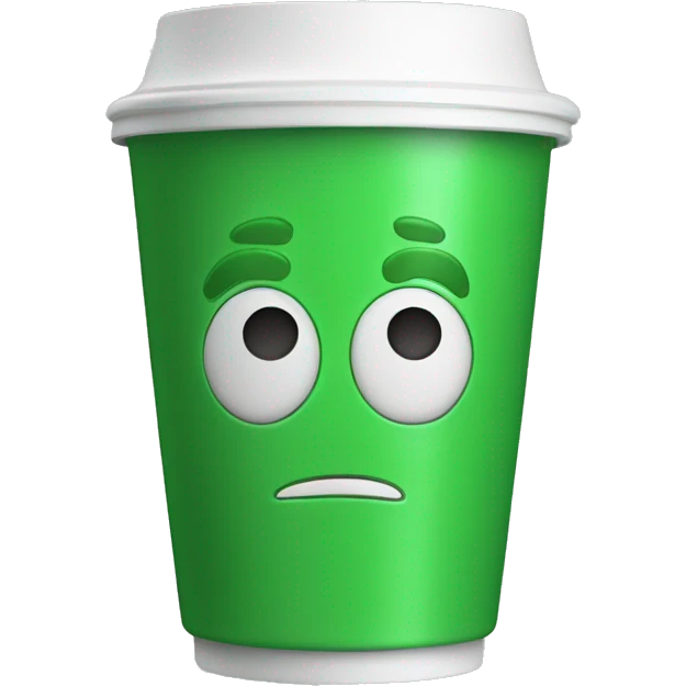 double styrofoam cup with green liquid emoji