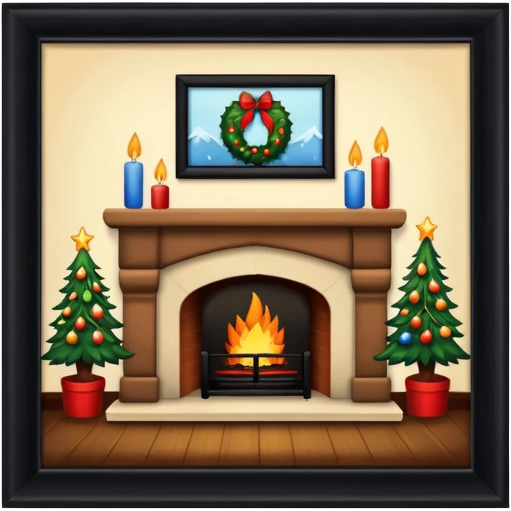 christmas fireplace emoji