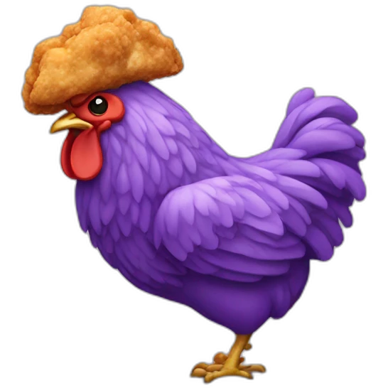 A purple piece of fried chicken emoji