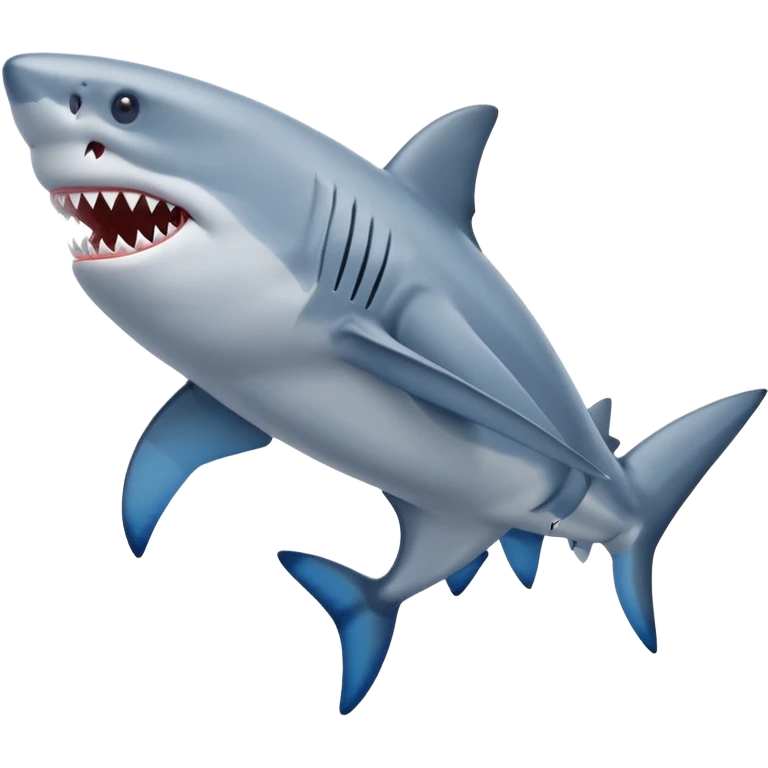 Tralalero tralala un requin avec trois jambe et chacune avec une paire de Nike bleu emoji