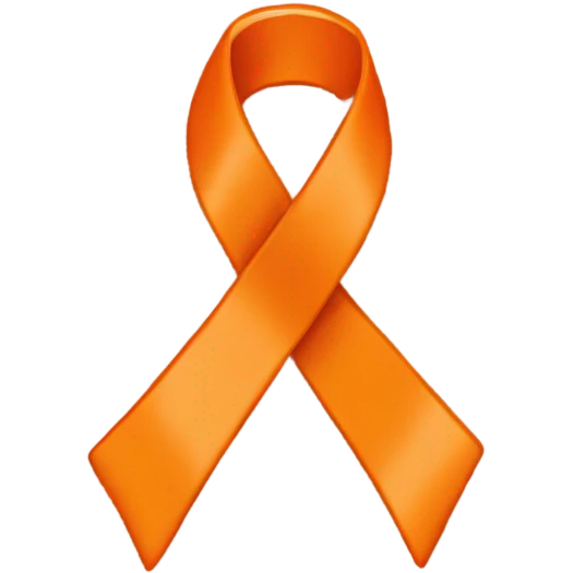 Orange cancer ribbon emoji