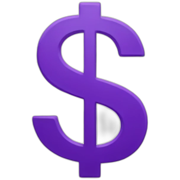 purple dollar sign emoji