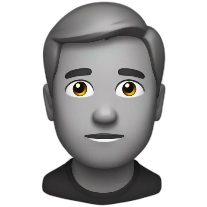 gigachad black and white emoji