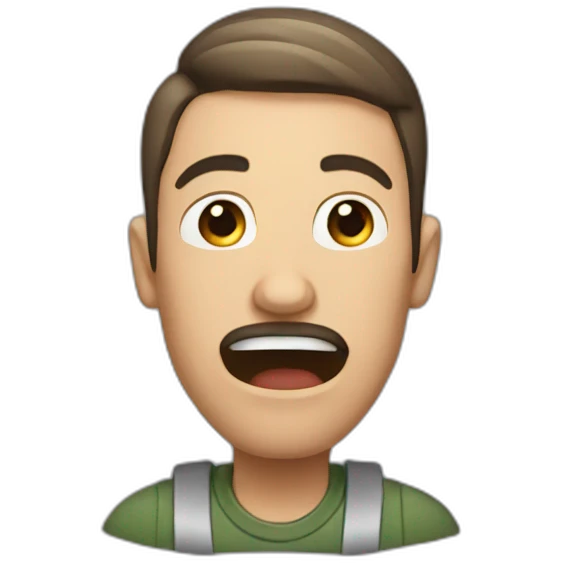 a man who is shoving to be quiet  emoji