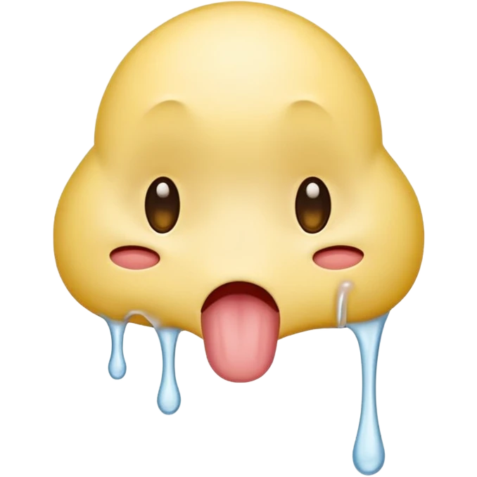 Emoji drooling half yellow bone out emoji