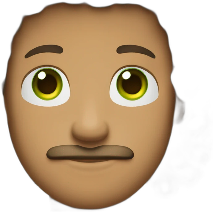 man-young-long-curly-hair-brown-italian-green-eyes-mustache-goatee-muscly-suit emoji