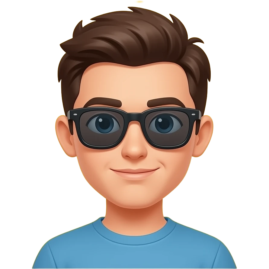 gele houdskleur nonchalant boy met zonnebril emoji