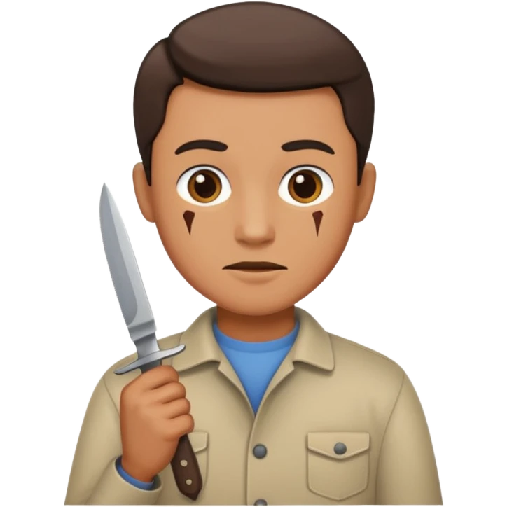 Guy with knife  emoji
