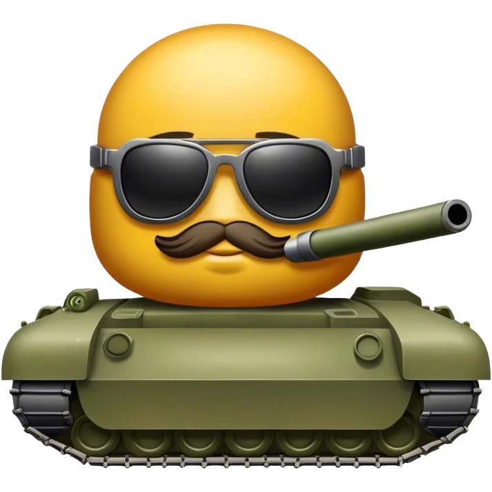 tank wearing sunglasses emoji