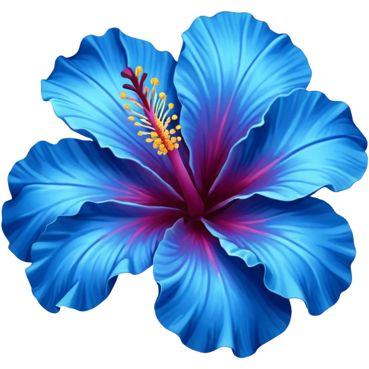 blue hibiscus flower  emoji