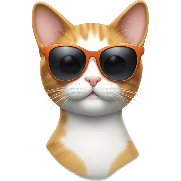 Cat with sunglasses emoji