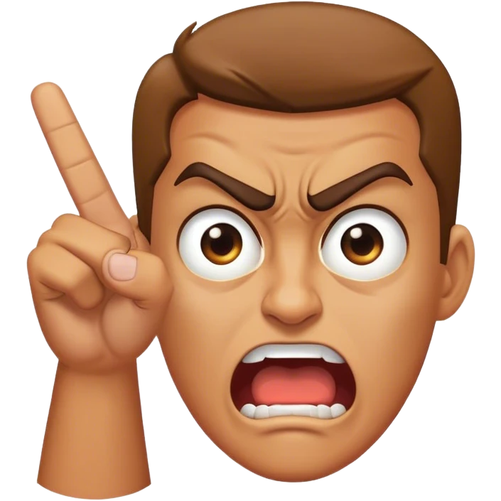 Angry face flipping off  emoji