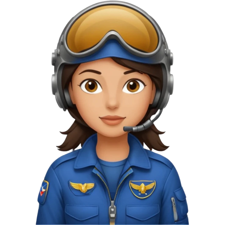 pilot girl brunette emoji