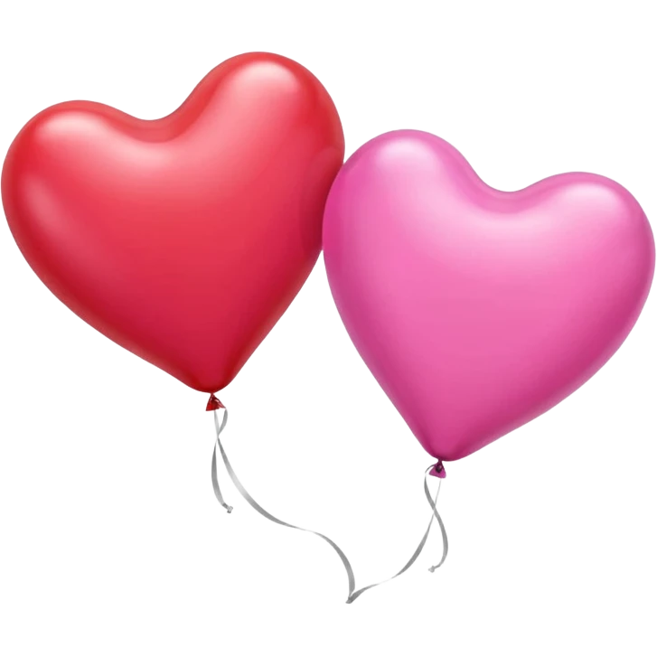 Red and Pink Double Heart balloons  emoji