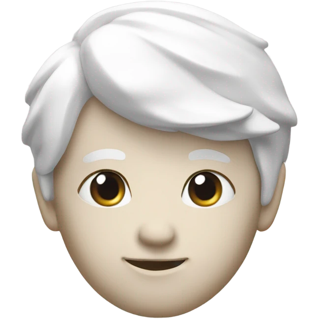 3D GLOSSY WHITE C emoji