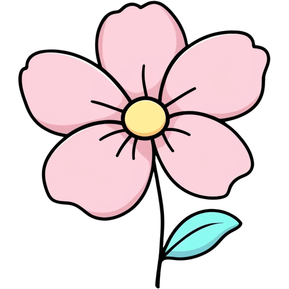 pastel pink flower emoji