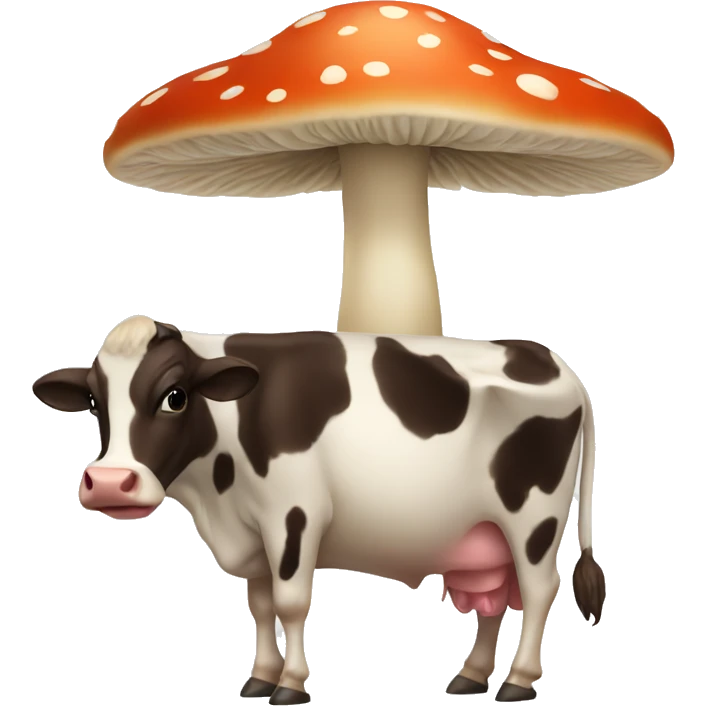 Mushroom cow emoji