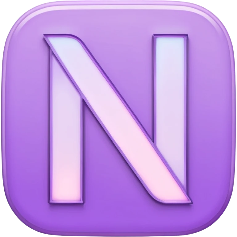 Netflix aesthetic "N" logo in pastel purple with illuminated outline emoji