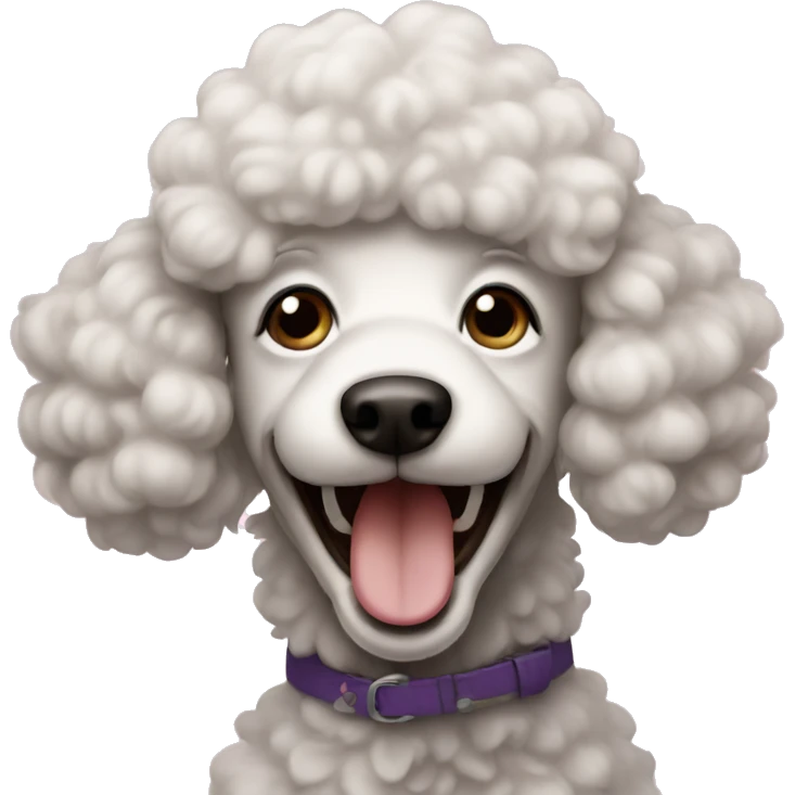 Laughing poodle  emoji