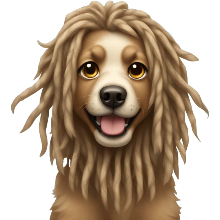 Teddy bear dog with dreadlocks  emoji
