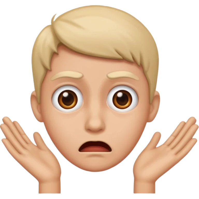 A scared ass  emoji