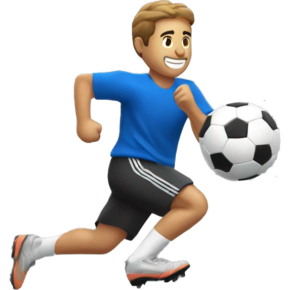 ANTONIO RUTIGER RUNNING WITH SOCCER BALL emoji