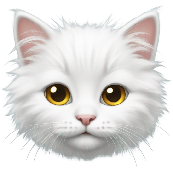 a white fluffy kitten emoji