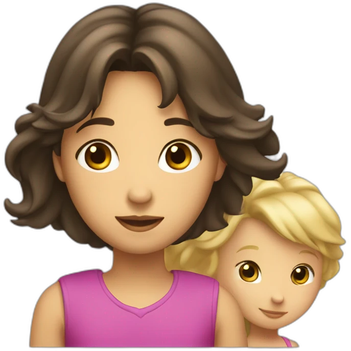 une fille brune et un garçon blond emoji