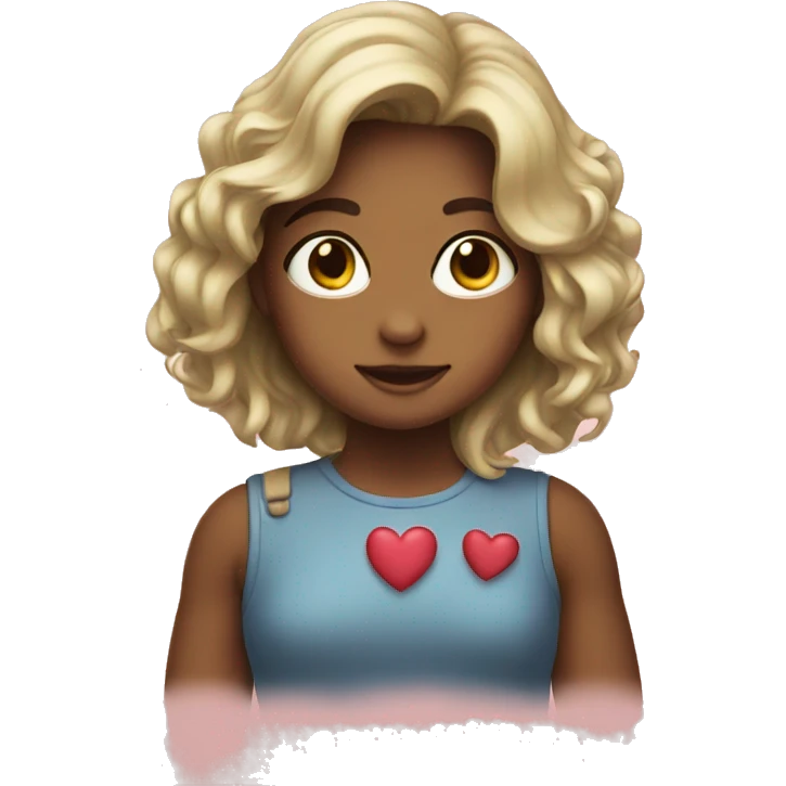 heart with girl emoji