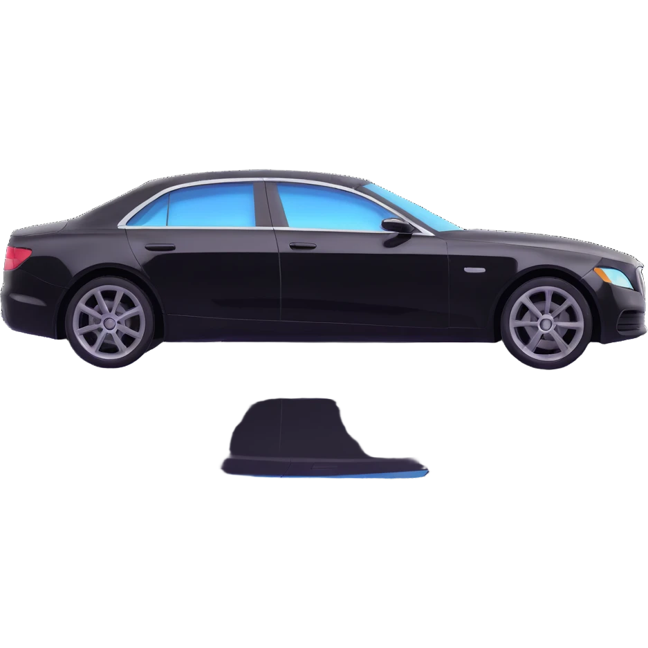 luxury black car with a transparent plastic film floating just above the car, as if it is about to be applied, elegant and premium look emoji