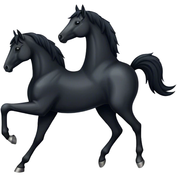 Dancing black horse emoji