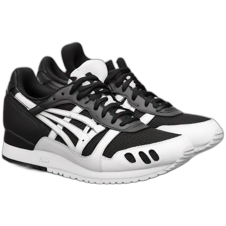 Asics noir et blanc emoji