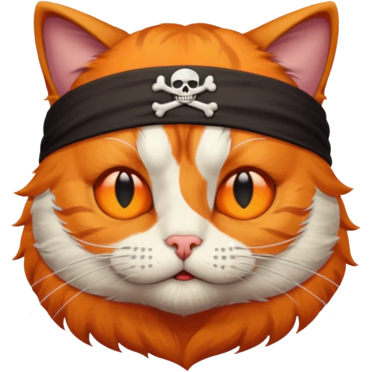 pirate cat with one closed eye emoji