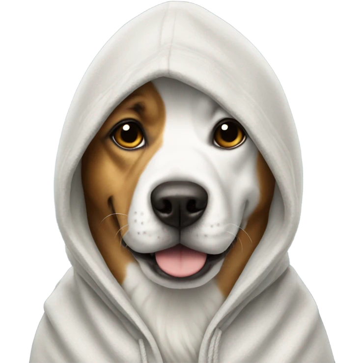 Dog wearing a hood emoji