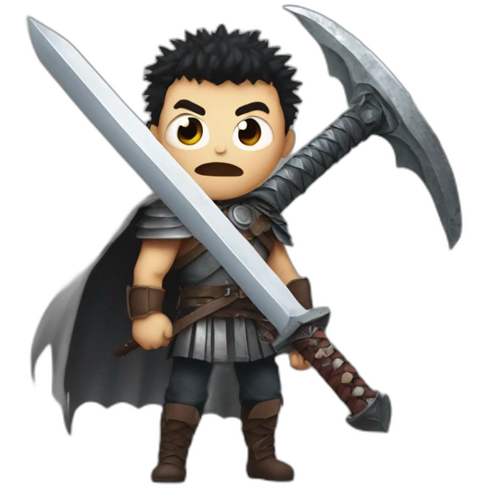 angry berserk guts carrying a huge sword on his shoulder emoji