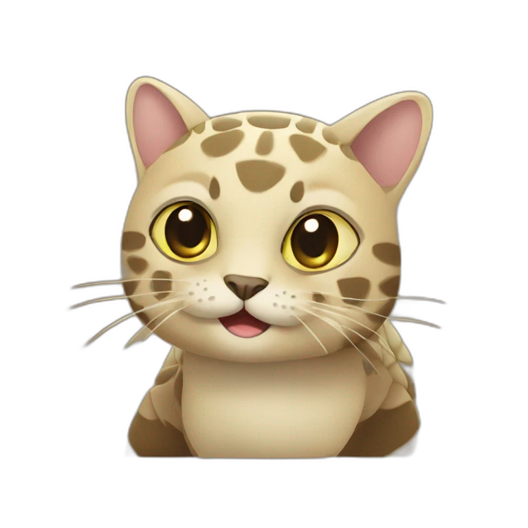 Tortue sur un chat emoji