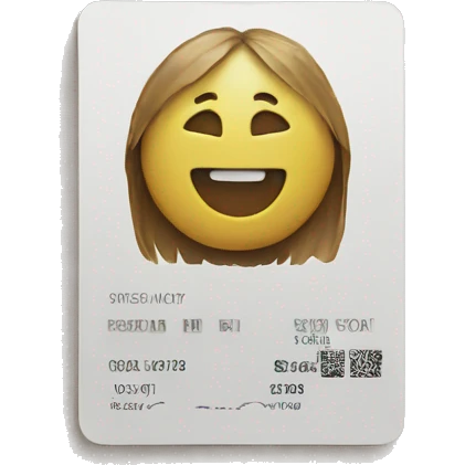 Emoji of paper on an ID card emoji