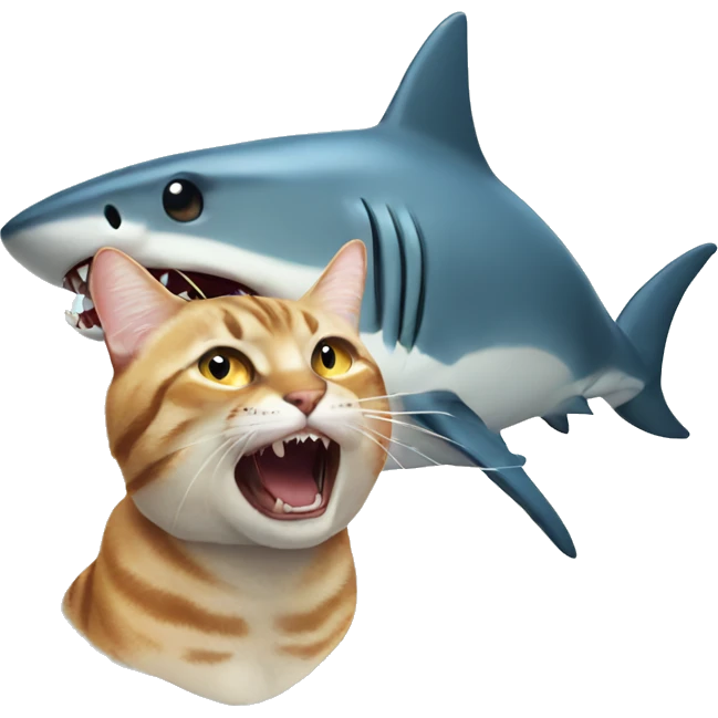 Shark with cat emoji