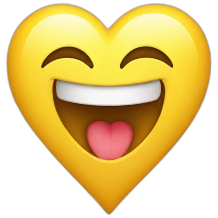 Smiley face doing heart pose emoji