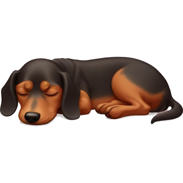 Sleeping dachshund  emoji