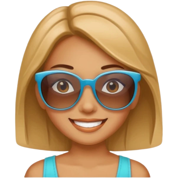 girl with sunglasses above her head emoji