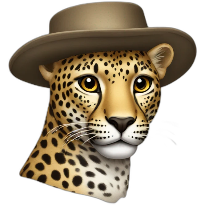 Chapeau leopard emoji