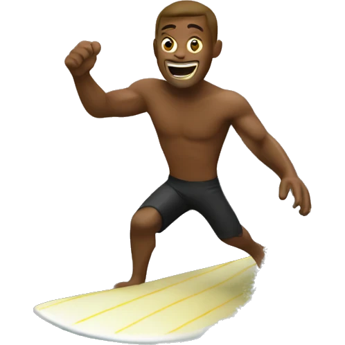 Surfing in jungle emoji