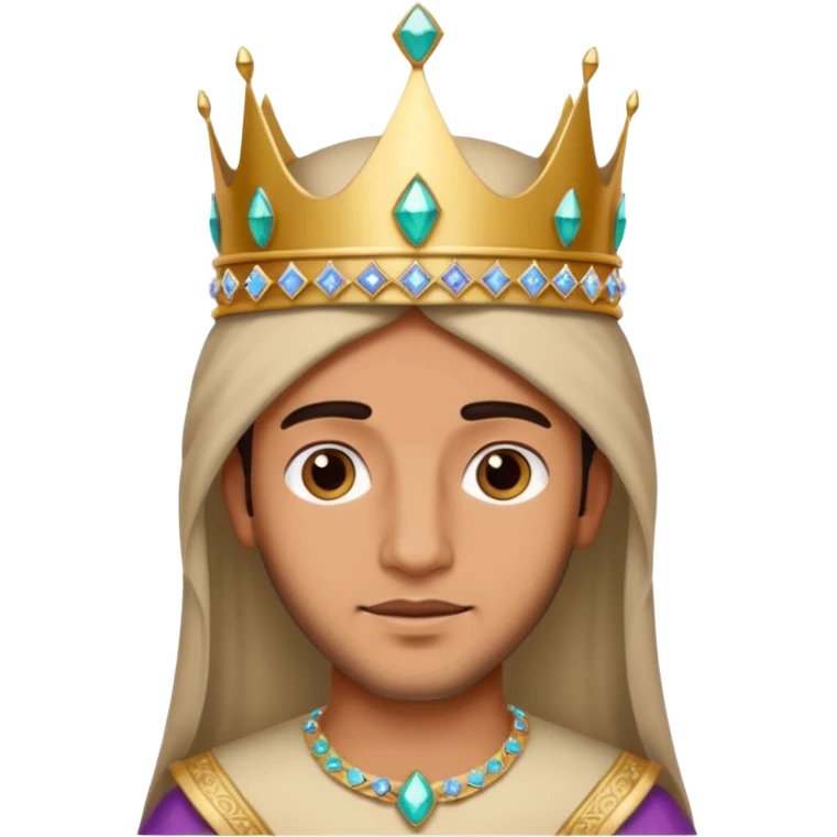 middle eastern man with a jeweled princess crown emoji