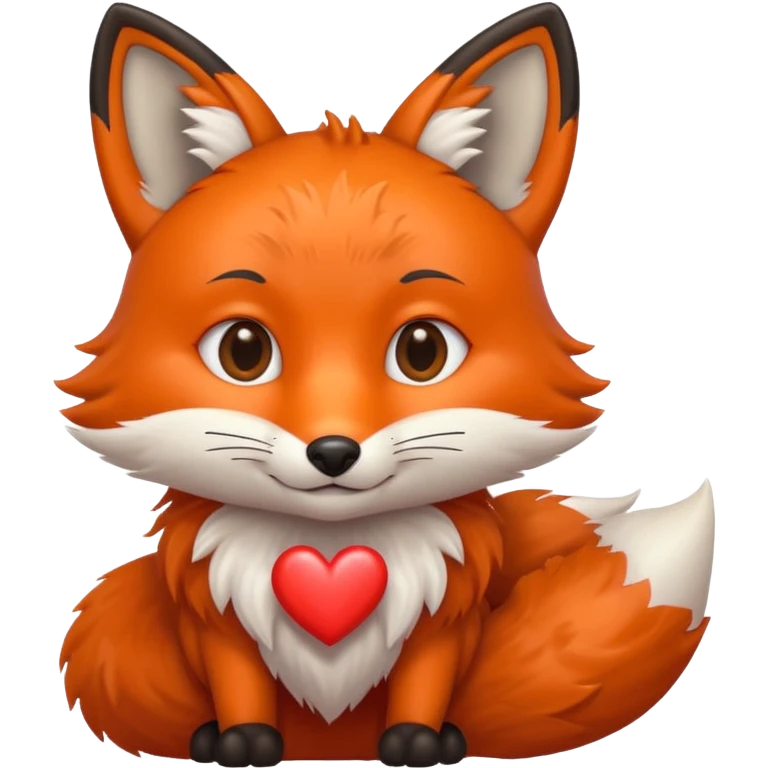 Zorrito con ojos de corazon emoji