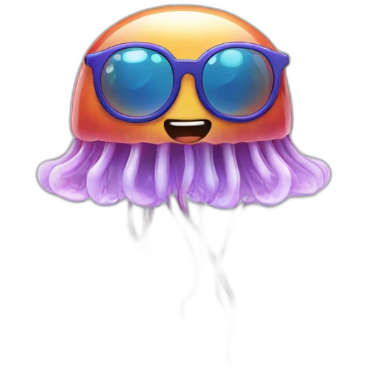 jellyfish with glasses emoji