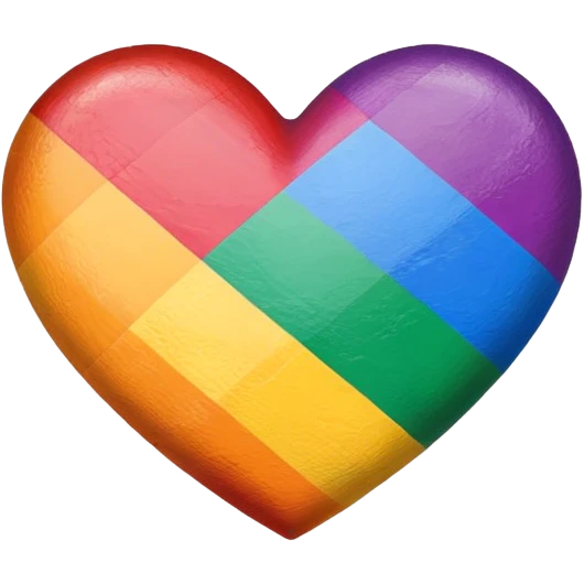 Pride flag heart emoji