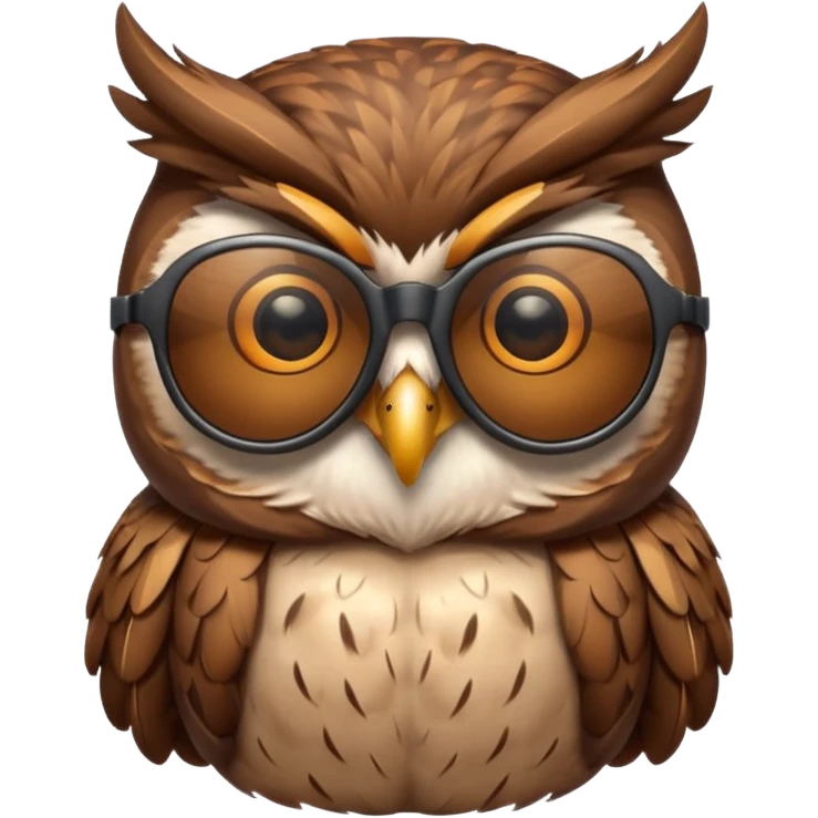 owl wearing sunglasses emoji