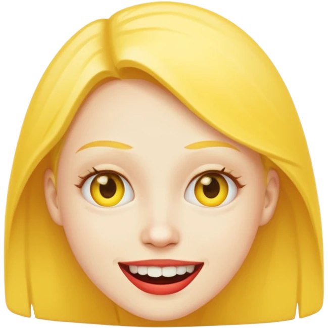 Yellow,hurtful smile emoji