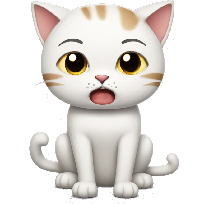sad cat crying at lunch emoji